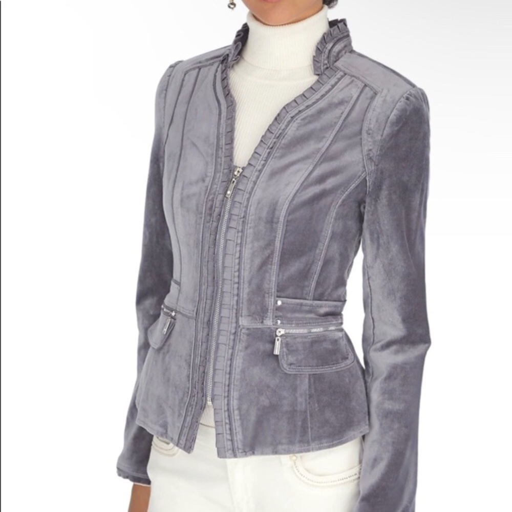 WHBM Romantic Velvet Peplum Jacket